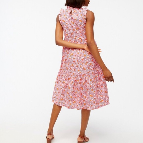 J. Crew Factory ruffle tiered floral midi dress - Picture 3 of 14